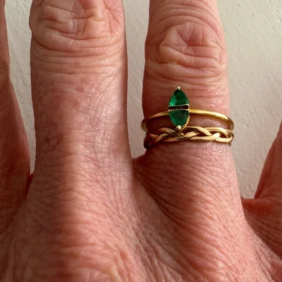 Ila Collection Nessa Ring with Emeralds